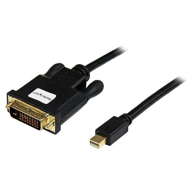 folie 1 von 5, vergrößern, startech.com 90cm mini displayport™ auf dvi kabel (stecker/stecker) - mdp zu dvi adapter - 1920x1200