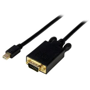 Connect a Mini DisplayPort-equipped PC or Mac® to a VGA monitor/projector, with a 6ft black cable