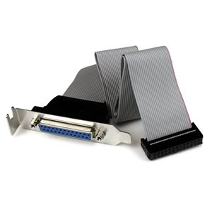 Add a 25-pin parallel port to the back of your low profile/small form factor computer from your motherboard