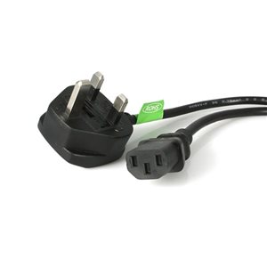 Connect to a grounded UK power outlet from any PC computer up to 3m away