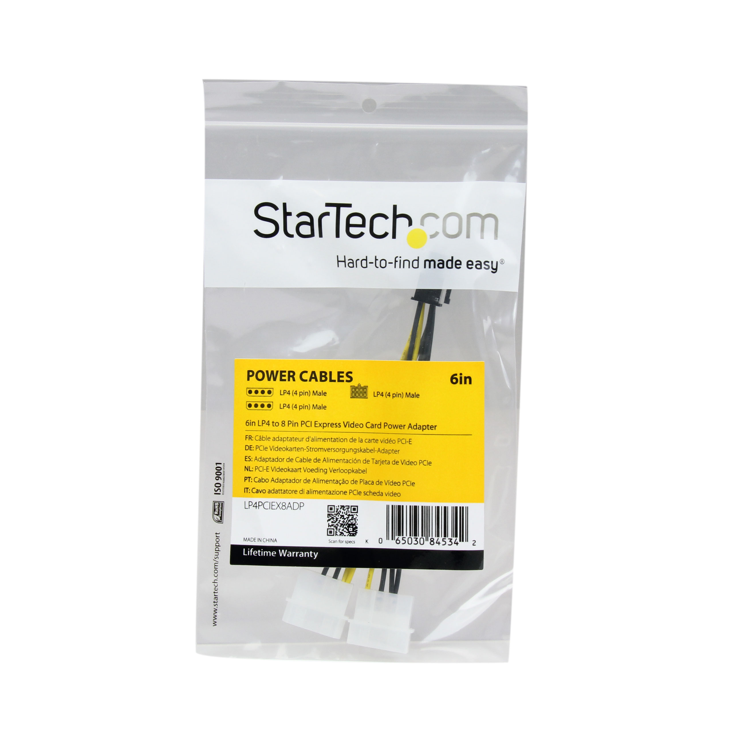 Product | StarTech.com 6in LP4 to 8 Pin PCI Express Video Card Power ...
