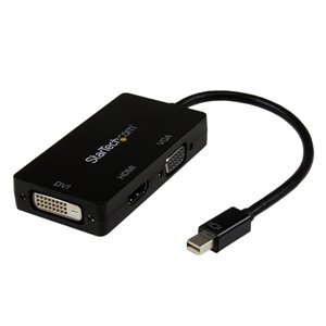Connect a Mini DisplayPort-equipped PC or Mac® to an HDMI, VGA, or DVI Display