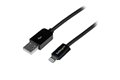 folie 1 von 4, vergrößern, startech.com 1m apple® 8 pin lightning connector auf usb kabel - schwarz - usb kabel für iphone / ipod / ipad