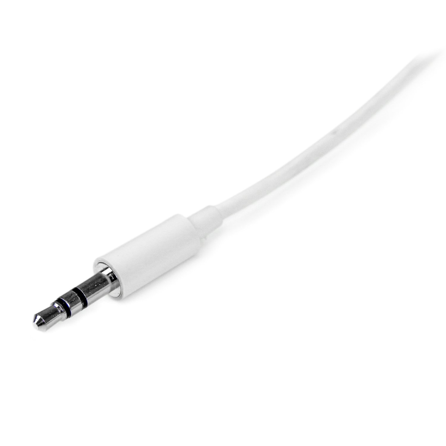 StarTech.com 2m White Slim 3.5mm Stereo Audio Cable - 3.5mm Audio Aux  Stereo - Male to Male Headphone Cable - 2x 3.5mm Mini Jack (M) White  (MU2MMMSWH) - audio cable - 6.6ft