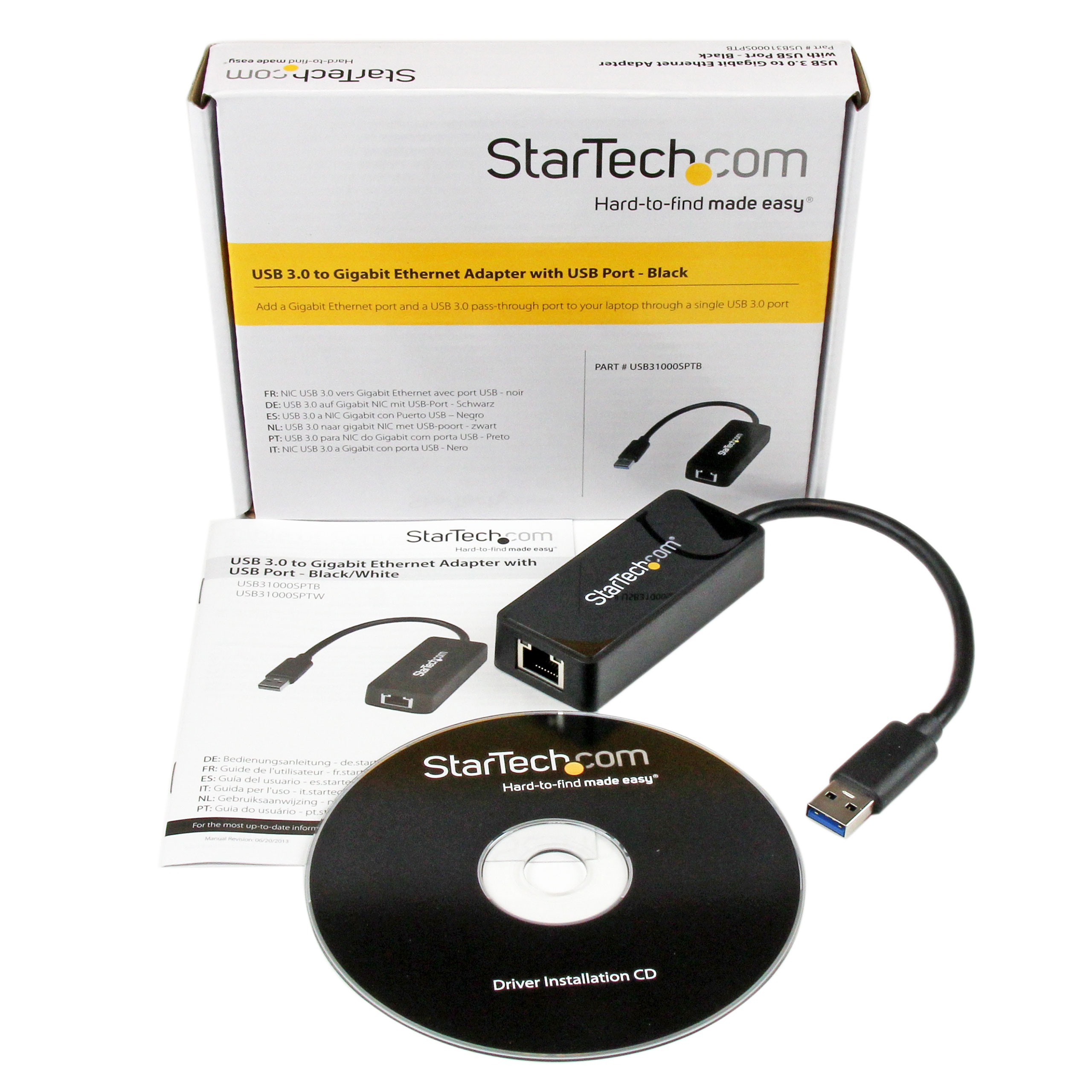 StarTech.com Adaptateur USB-C vers Gigabit Ethernet Noir (USB 3.0