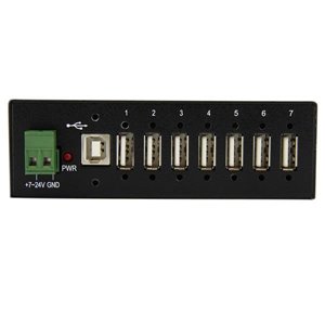 A single USB host connection provides 7 additional USB ports with per port surge protection