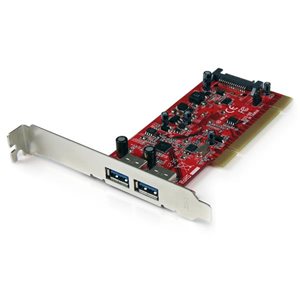 Add 2 SuperSpeed USB 3.0 ports to a computer through a PCI slot