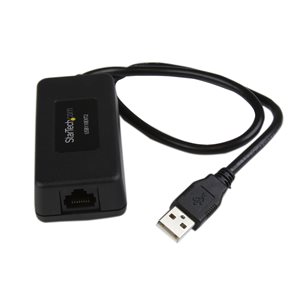 USB 1.1 extender supports any full-speed (12 Mbps) or low-speed (1.5 Mbps) USB peripheral at up to 131 feet (40 meters)