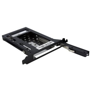 Utilize a free expansion card slot to add a removable 2.5" SATA hard drive bay