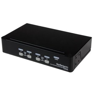 Control up to 4 VGA and USB computers from a single keyboard, mouse and monitor