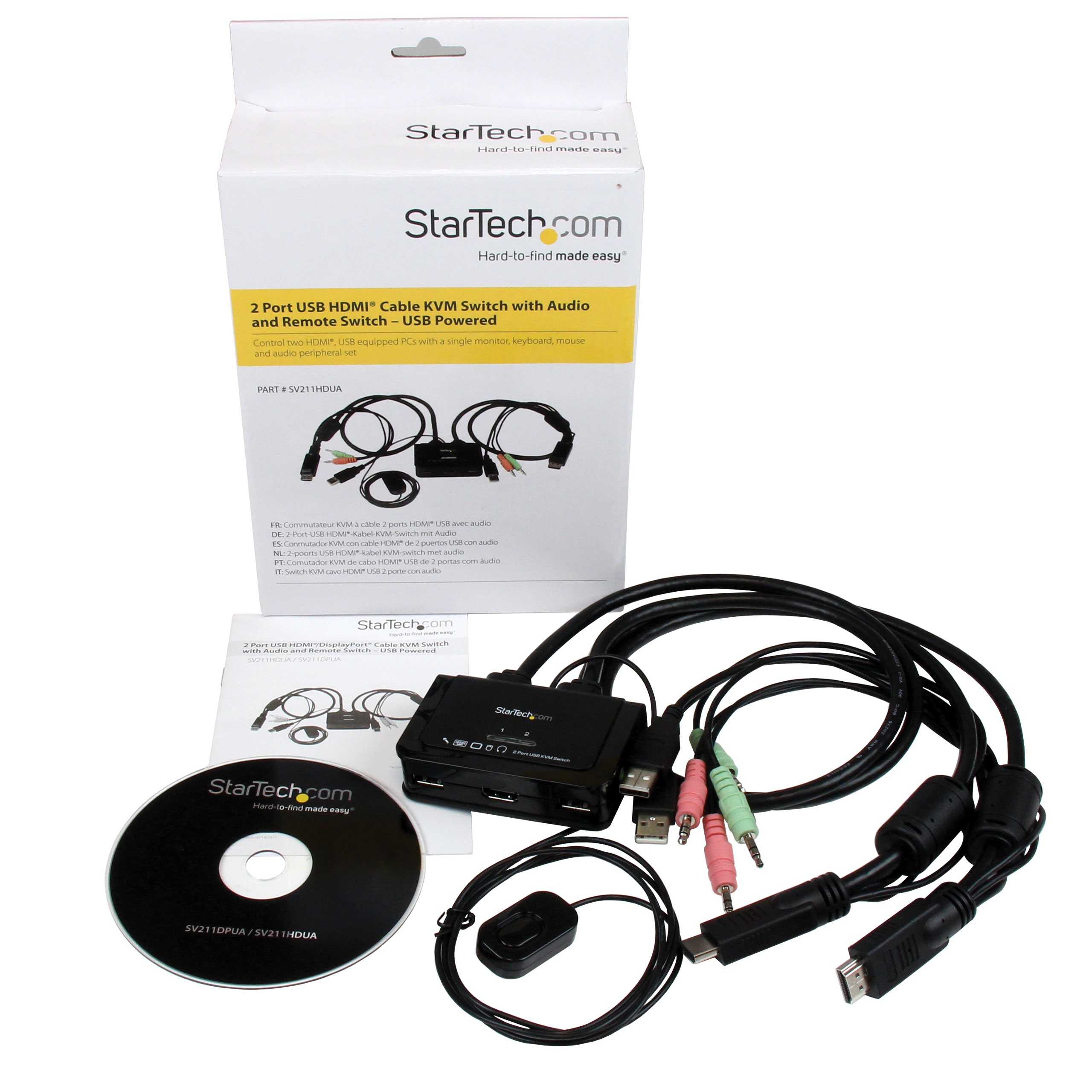 StarTech.com Commutateur KVM USB et double écran DVI / VGA à 4