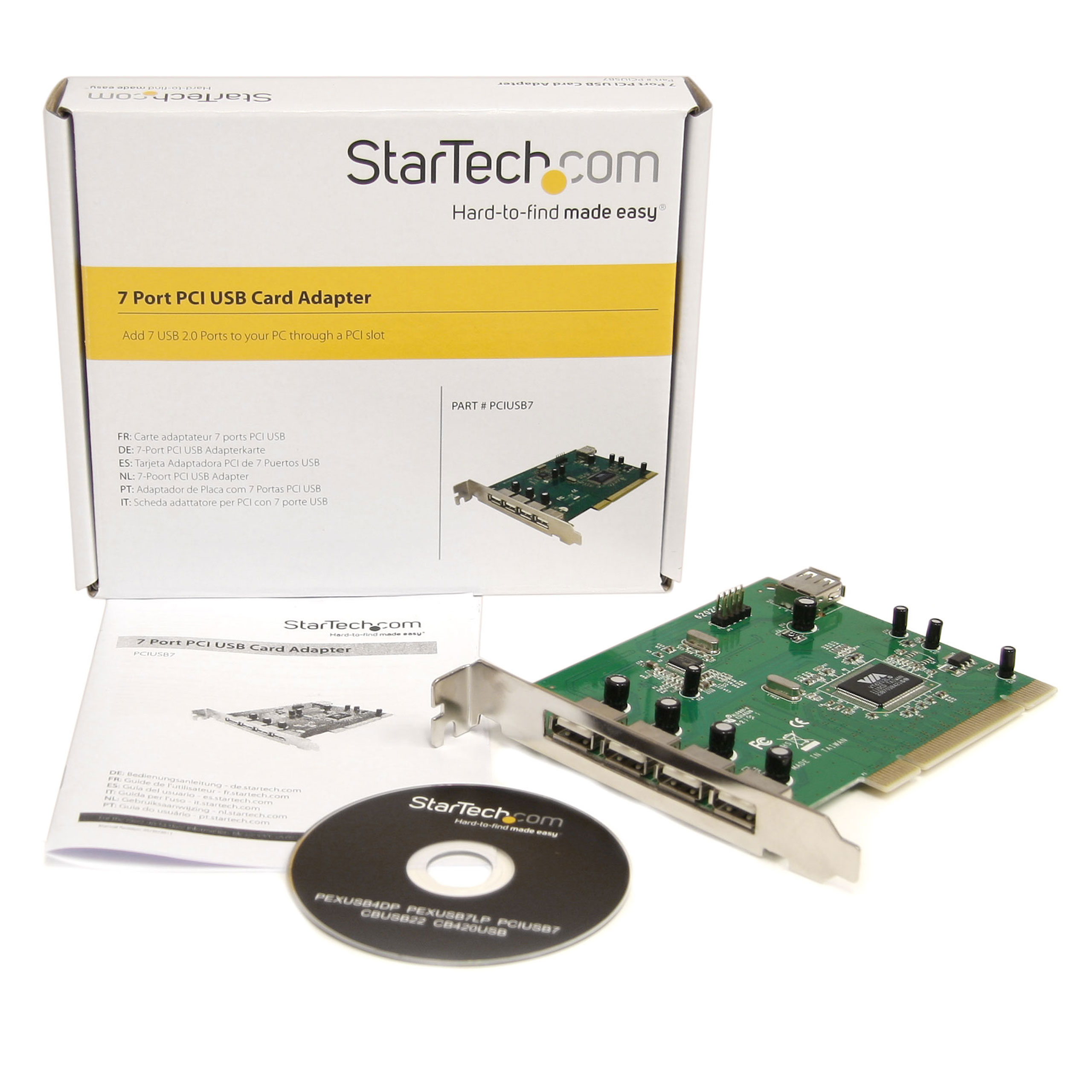 Startech Com Port Pci Usb Card Adapter Pci To Usb Controller Adapter Card Full Profile