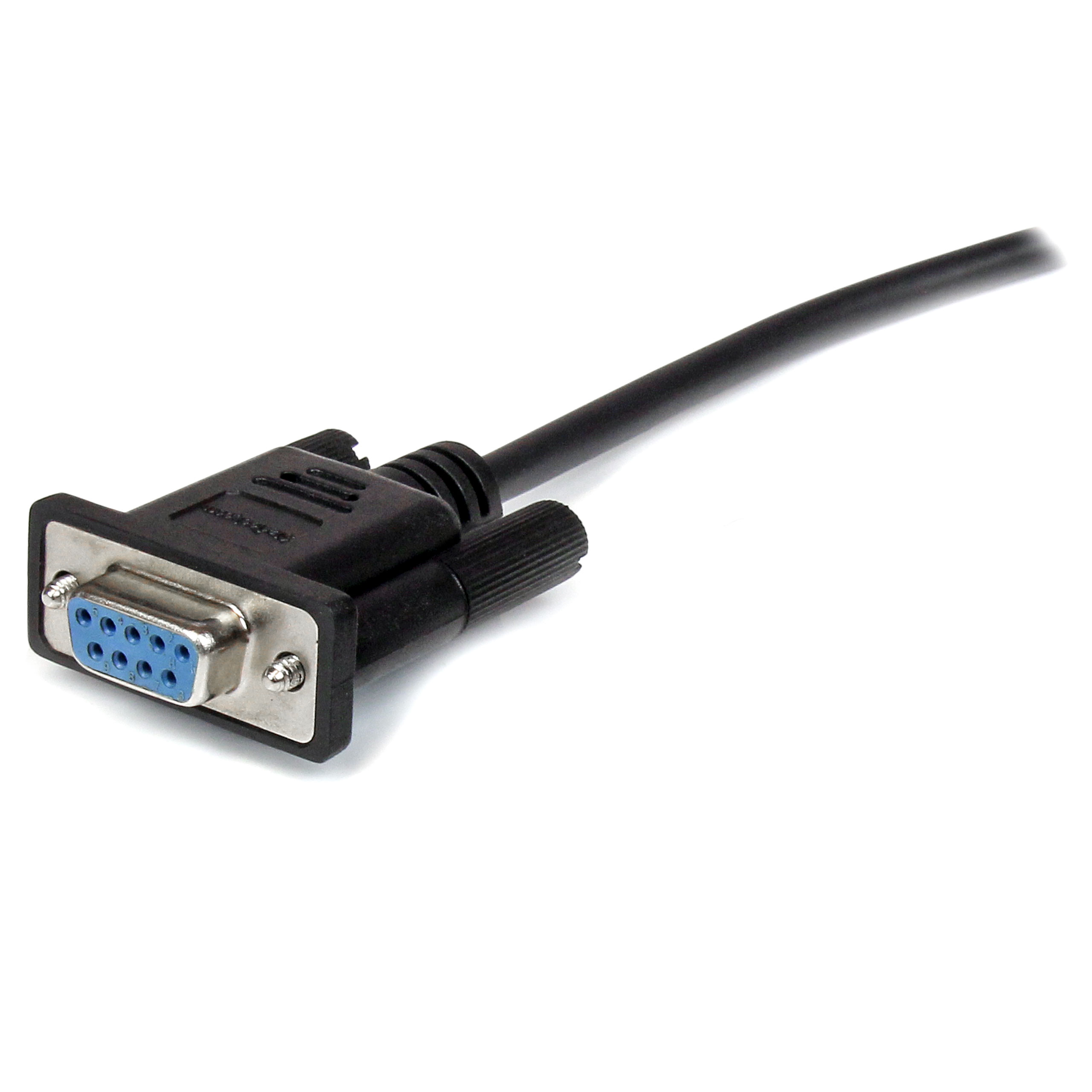 6Ft RS232 DB9 male-female extension serial cable UL Black 