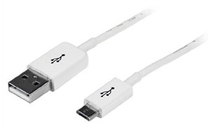 StarTech.com White Micro USB Cable - A to Micro B
