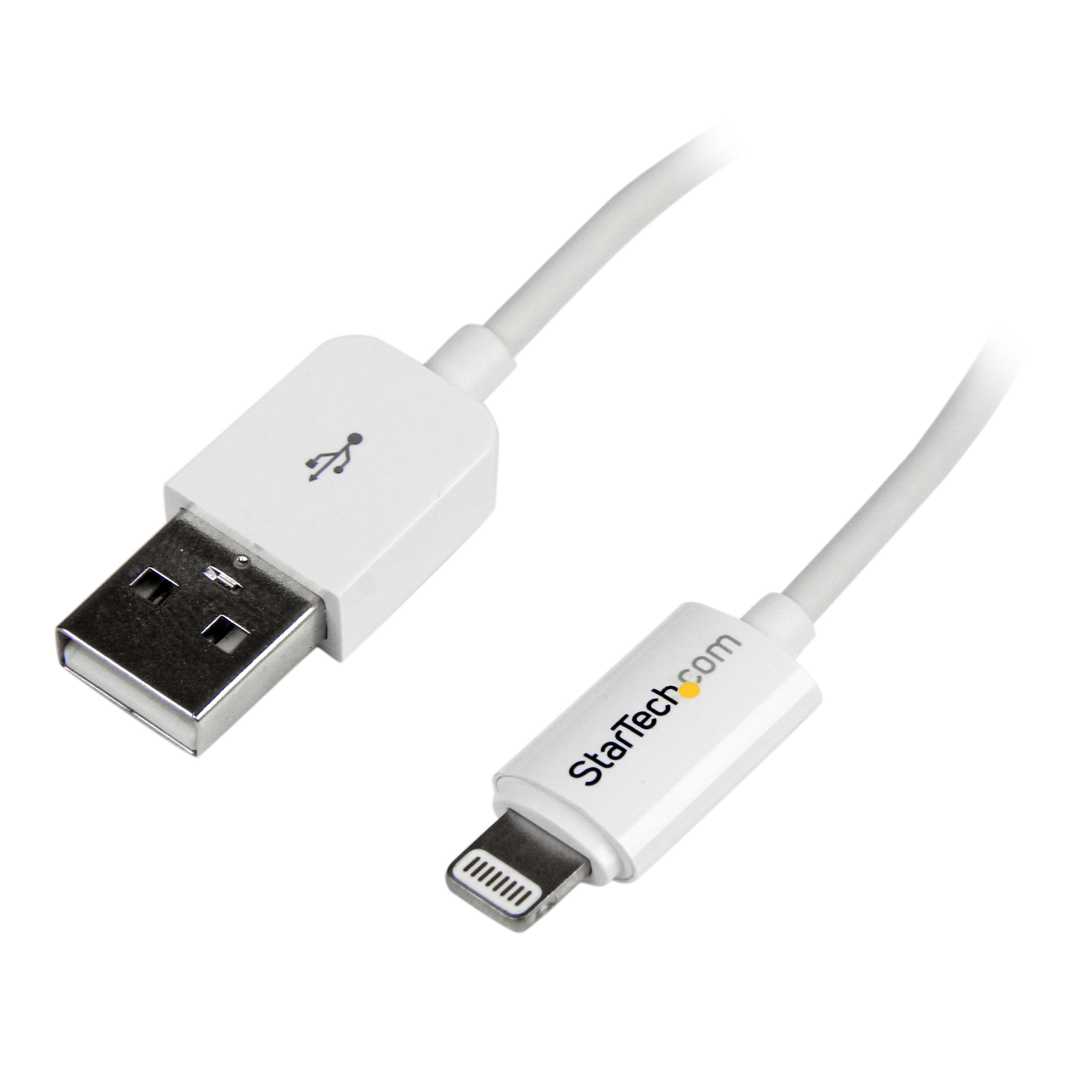 StarTech.com Câble Apple® Lightning vers USB pour iPhone, iPod, iPad 2 m  Blanc - Câble iPhone 5 - Chargeur Synchronisation Lightning - 2m - câble  Lightning - Lightning / USB - 6.6 ft
