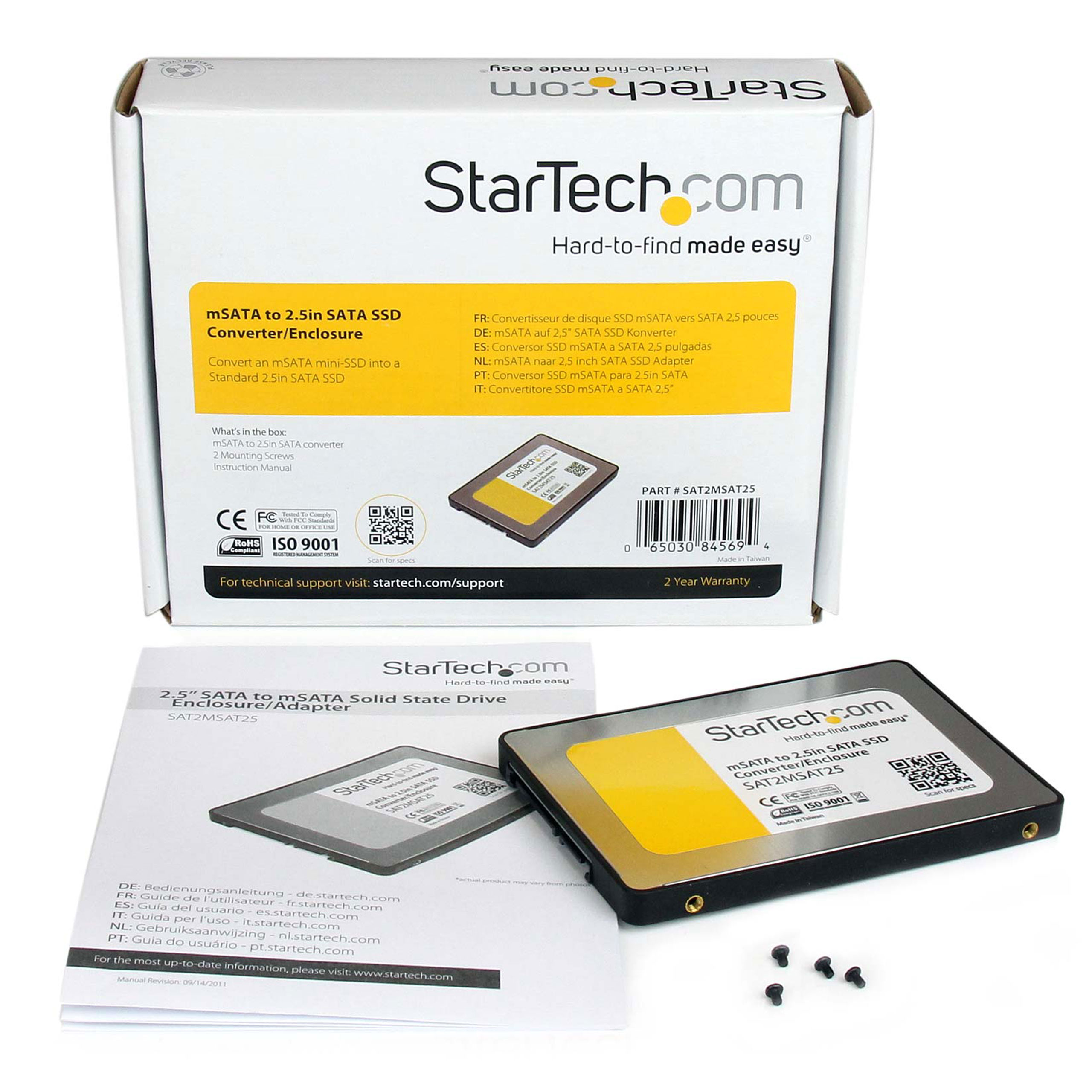 StarTech.com Adaptateur M.2 NGFF SSD vers SATA 2,5 - Carte