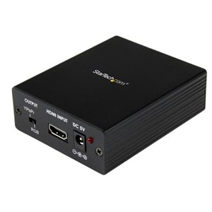 Connect HDMI® enabled devices to a VGA monitor with stereo audio separation