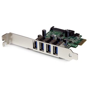 StarTech.com 4 Port PCI Express PCIe USB 3.0 Card w/ UASP - SATA Power