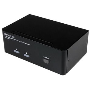 Control 2 high-resolution dual DisplayPort computers with a single console