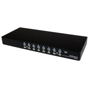 A complete 16-port USB KVM kit, including all necessary cables and accessories