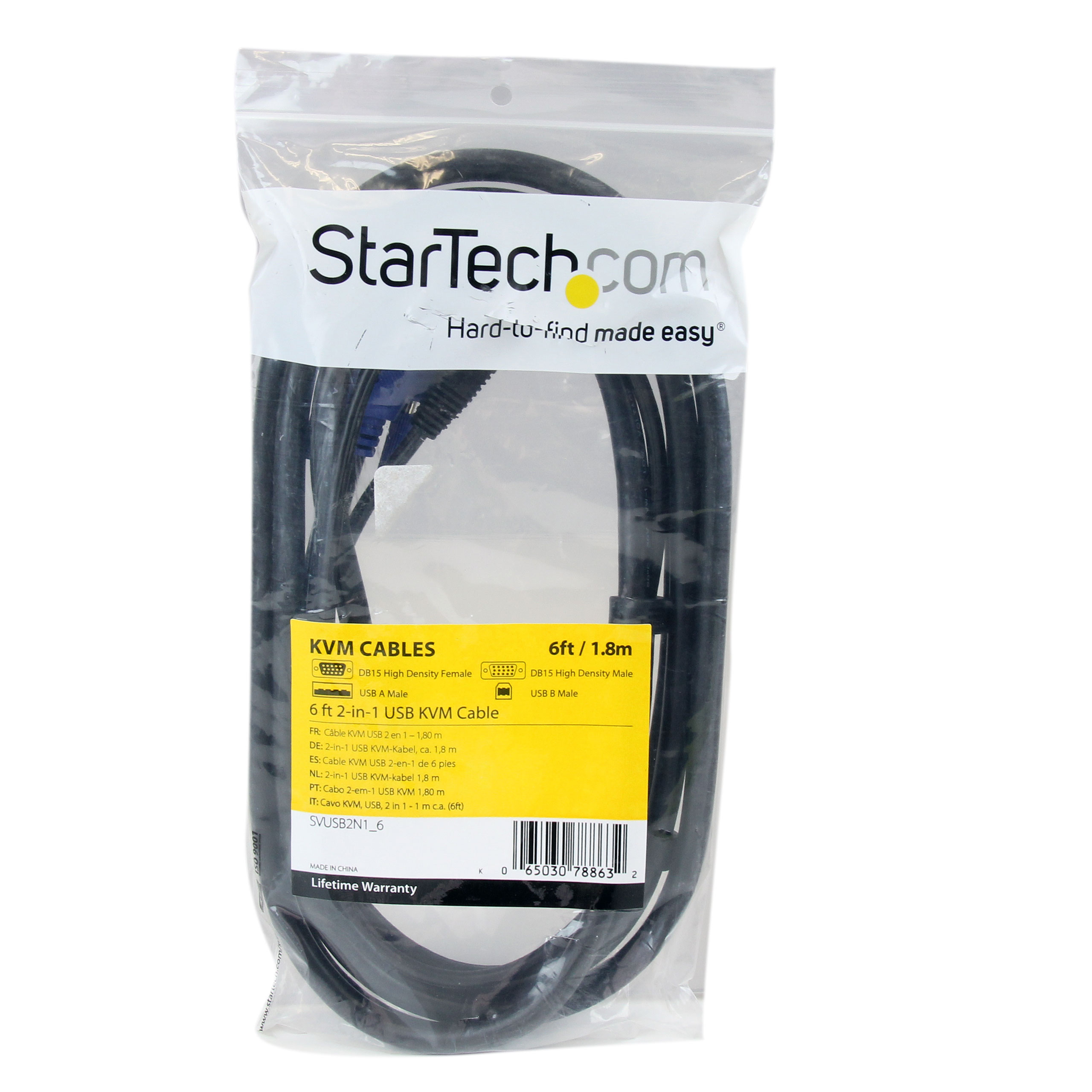 StarTech.com Commutateur KVM 4 Ports VGA USB, Montage en Rack - Switch KVM  - 1920x1440 (SV431USB), Commutateurs KVM