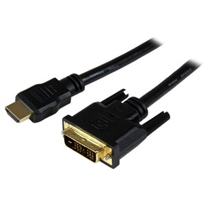 Connect an HDMI®-enabled output device to a DVI-D display, or a DVI-D output device to an HDMI-capable display