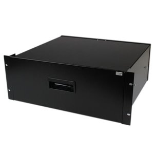 Add a rugged 4U storage drawer to any standard 19in server rack or cabinet