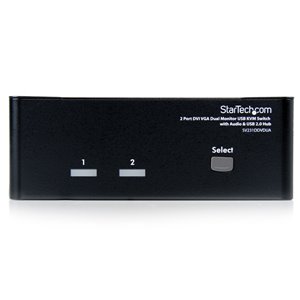 StarTech.com 2 Port DVI VGA Dual Monitor KVM Switch USB with Audio