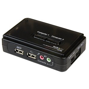 Controle 2 ordenadores equipados con puerto USB con este kit completo de KVM que incluye los cables
