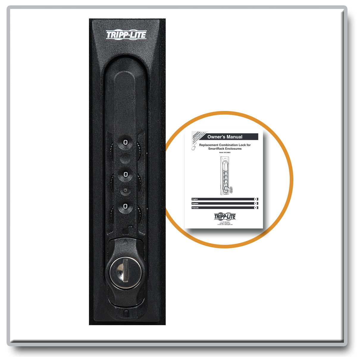 Tripp Lite Rack Enclosure Cabinet 2-pack Door Handles w/ Combination ...