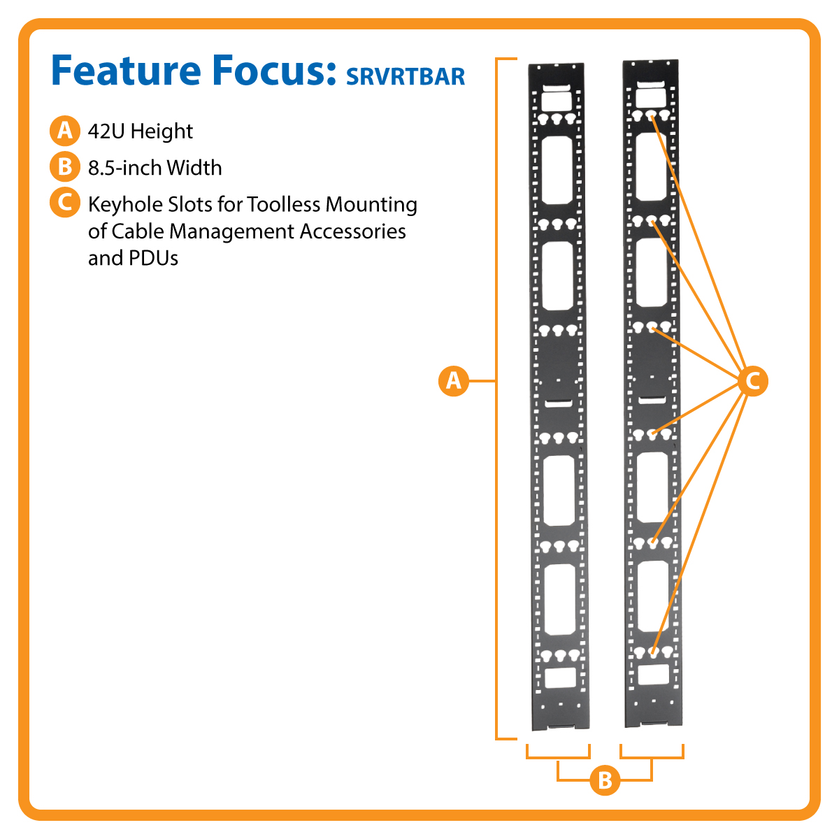 Tripp Lite 42U Rack Enclosure Server Cabinet Vertical Cable Management ...