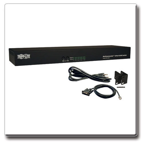 8-port Tripp Lite 8-Port Cat5 KVM Switch VGA USB PS/2 1URM Rackmount TAA -  KVM switch - 8 ports