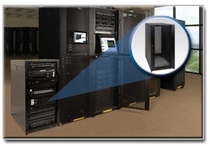 25U Rack Enclosure Server Cabinet wIth Doors & Sides 3000lb Load Capacity