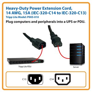 Câble d'unité d'alimentation HP IEC320 C14-C13 (10 A/2,4 m)