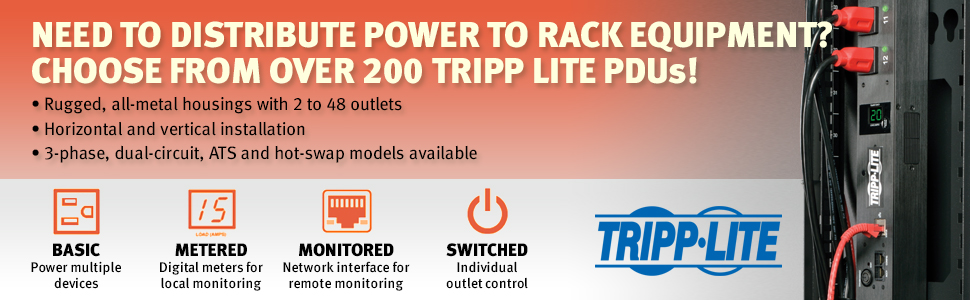 Tripp Lite PDU Switched 208V-240V 5.8kW 30A C13 16 Outlet L6-30P 2URM -  horizontal rackmount - power distribution uni...