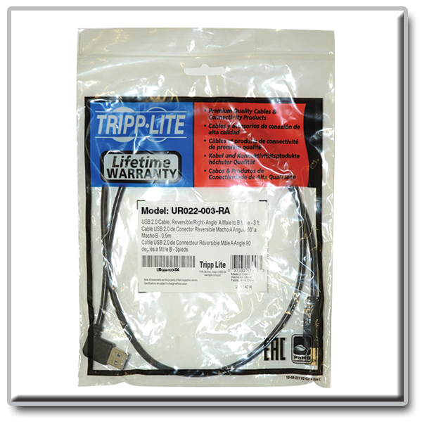 Tripp Lite U022-010-COIL USB 2.0 A/B Coiled Cable (M/M), 10 Ft. (3.05 M