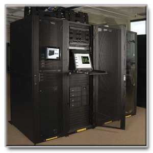 Secure and organize your equipment with this 42U, PCI-compliant, shallow-depth rack cabinet