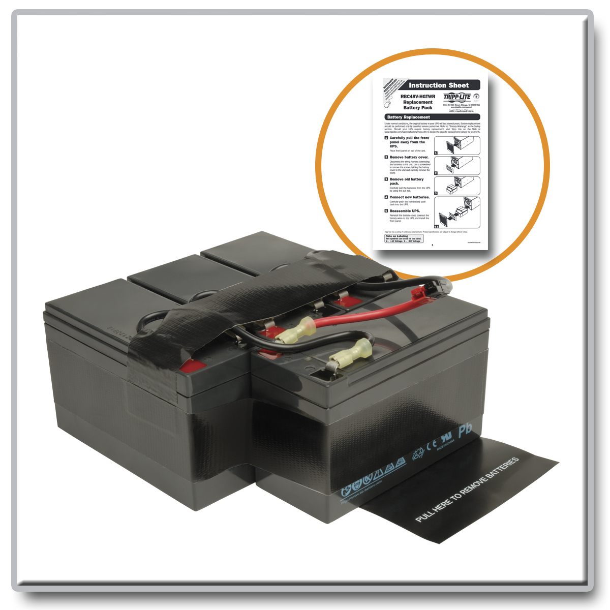 Tripp Lite UPS Replacement Battery Cartr RBC48V-HGTWR Tech-America