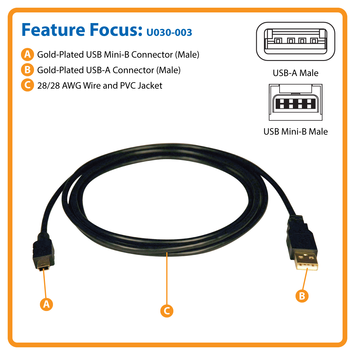U030-003 - Tripp Lite U030-003 Usb Cable Adapter | DirectDial.com