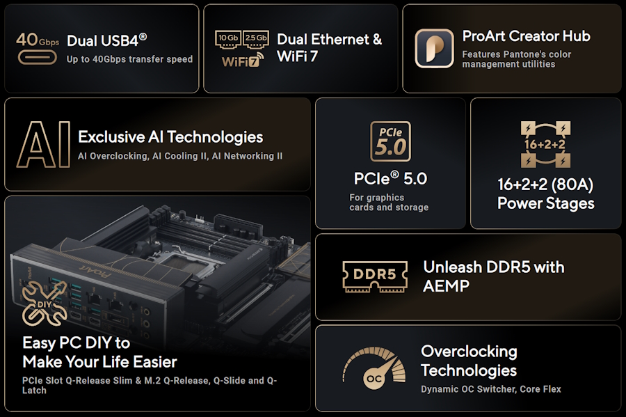 Open Box: ASUS ProArt X870E-CREATOR WIFI AMD AM5 X870E ATX