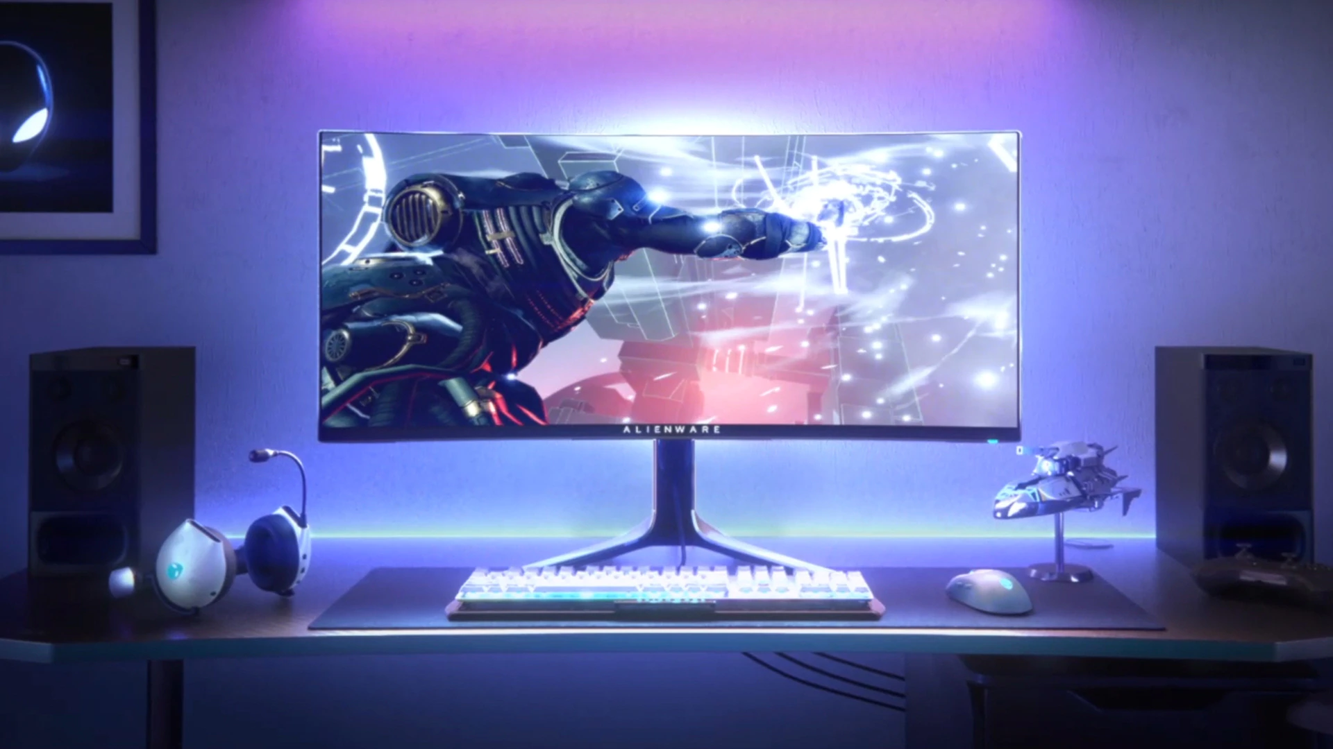 folie 1 von 10, vergrößern, alienware 34 curved qd-oled-gamingmonitor aw3423dw: produktübersicht