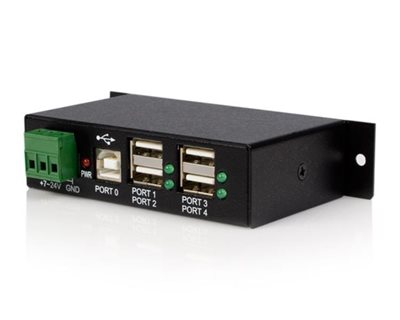 Add four rugged external USB 2.0 ports from a single USB connection