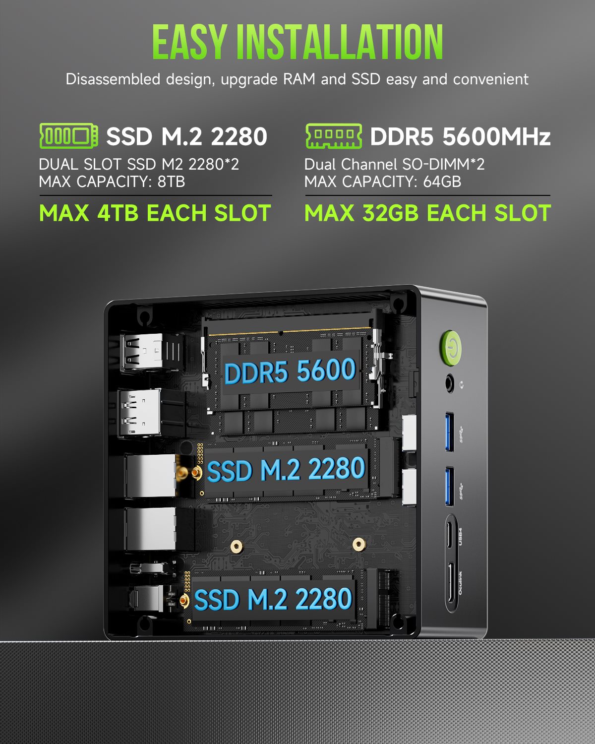 GMKtec NucBox K11ミニPC Ryzen 9 8945HS Amazon.co.jp: GMKtec ミニpc AMD Ryzen9 8945HS 周波数5.2GHz 32+2TB