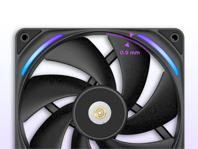 NZXT NZXT F280X Performance Fan 280mm Single Frame Case Fan w/ 2 x