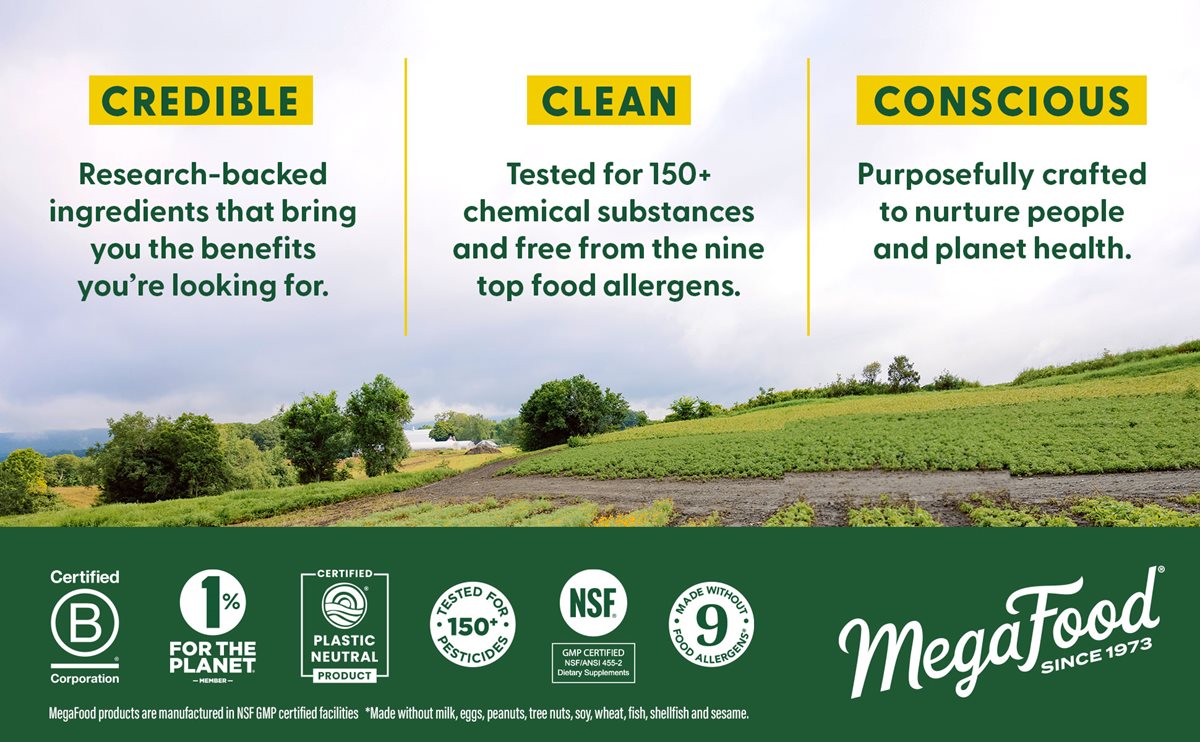 Credible - Research-backed ingredients that bring you the benefits you're looking for. Clean - Tested for 150+ chemical substances and free from the nine top food allergens. Conscious - Purposefully crafted to nurture people and planet health