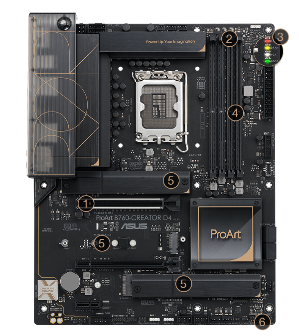 ProArt B760-CREATOR D4 Intel LGA 1700(13th and 12th Gen) ATX