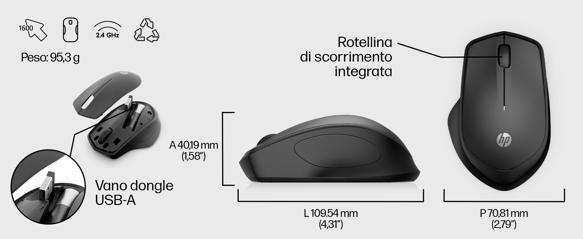 NGS MOUSE WIRELESS 2.4 GHZ,CON ROTELLA, SILENZIOSO, USB NANO, ROSA | Leroy Merlin - Foto 7