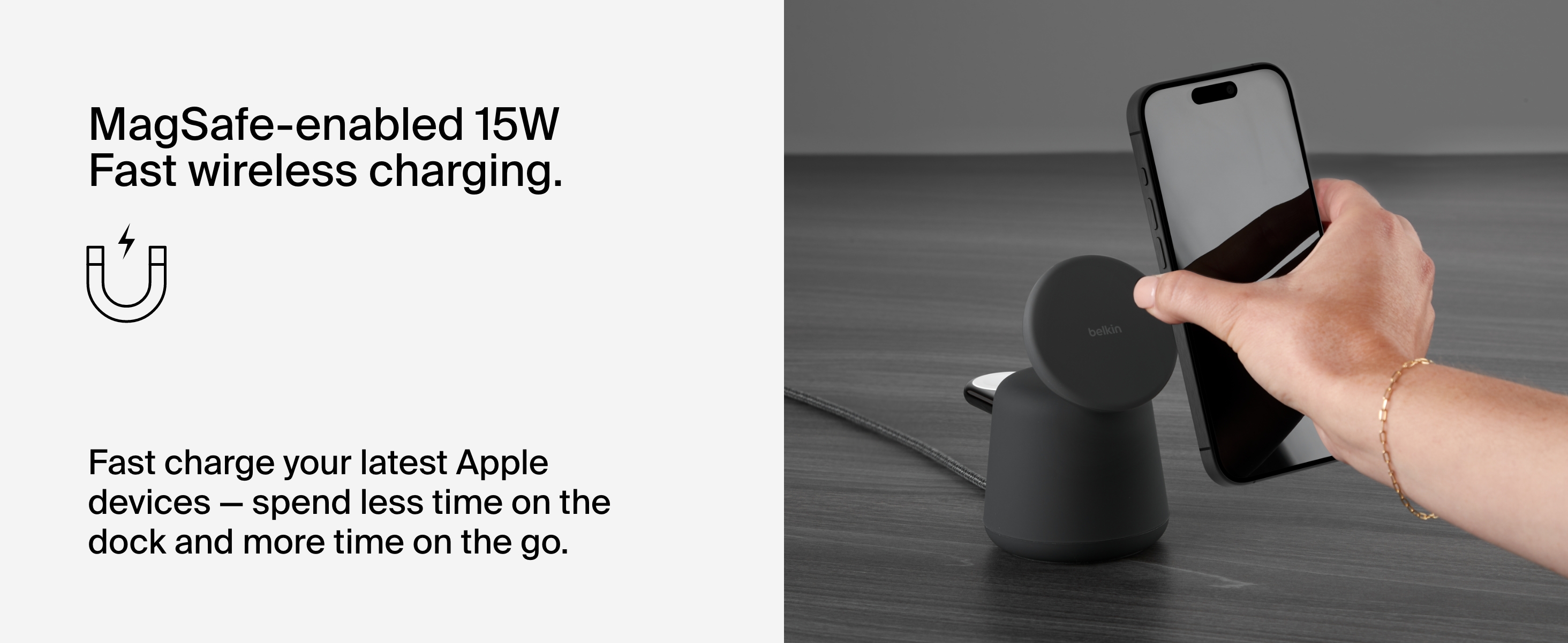 Belkin Magnetic Wireless Charging Pad 15W - MagSafe-Compatible Qi2 - View #13