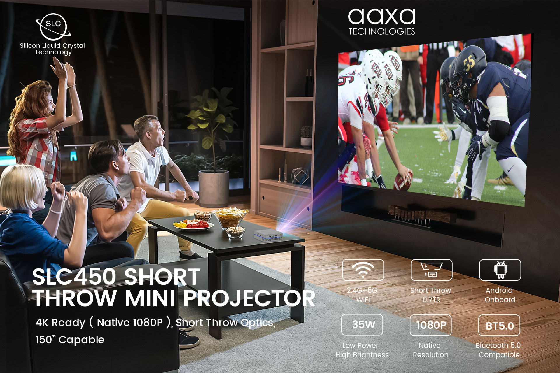 AAXA SLC450 Smart Portable Projector DLP projector 450 lumens