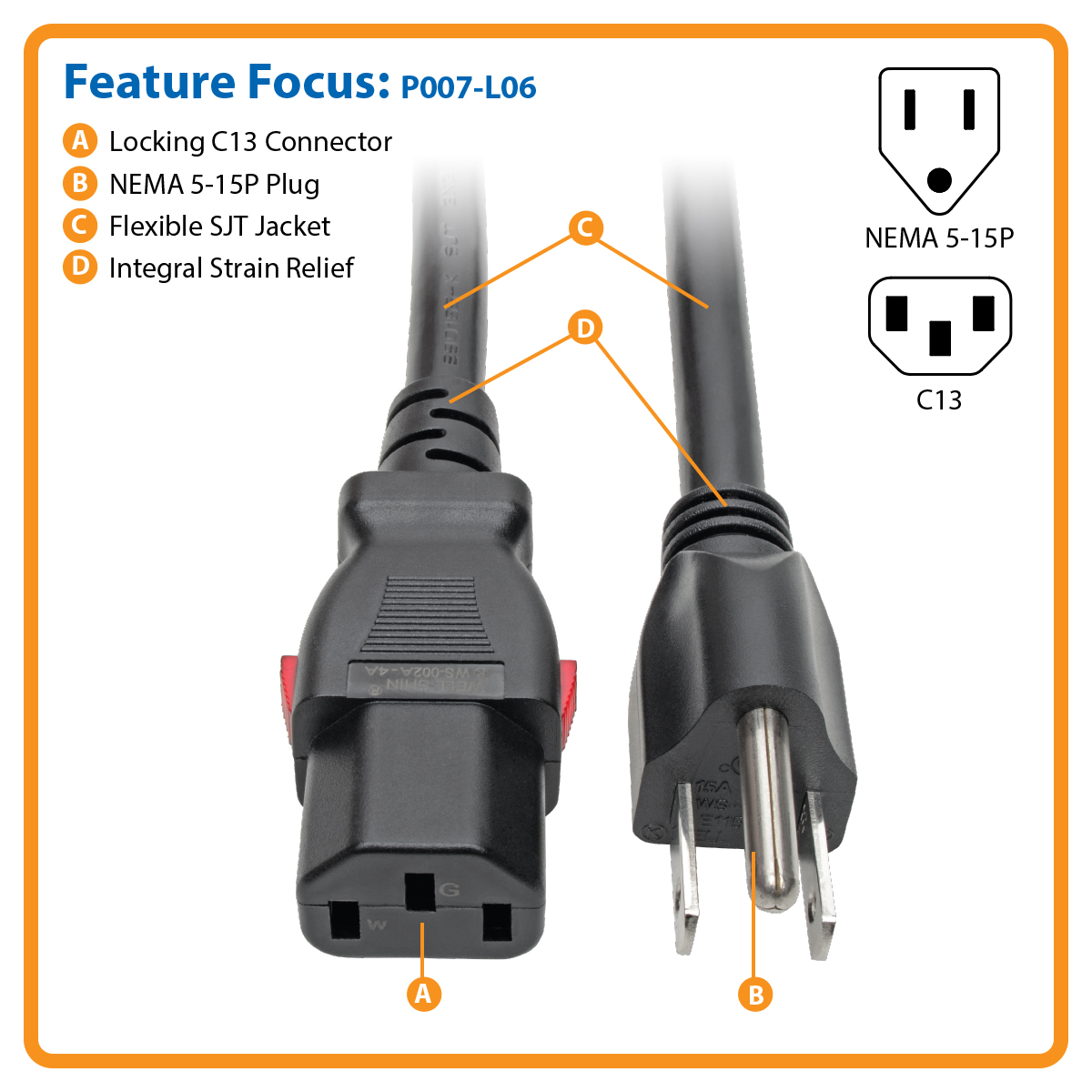 Eaton Tripp Lite Series Power Extension Cord, C19 to C20 - Heavy